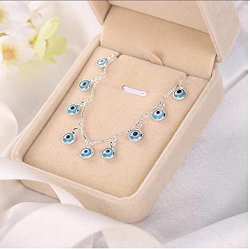 JSYHXYK Collar Moda Tricolor Ojos De Cristal Bohemio Estrella Gota Colgante Señoras Collar Artículos Joyería