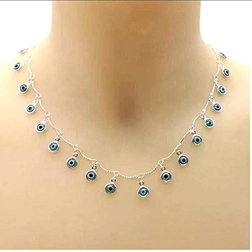 JSYHXYK Collar Moda Tricolor Ojos De Cristal Bohemio Estrella Gota Colgante Señoras Collar Artículos Joyería