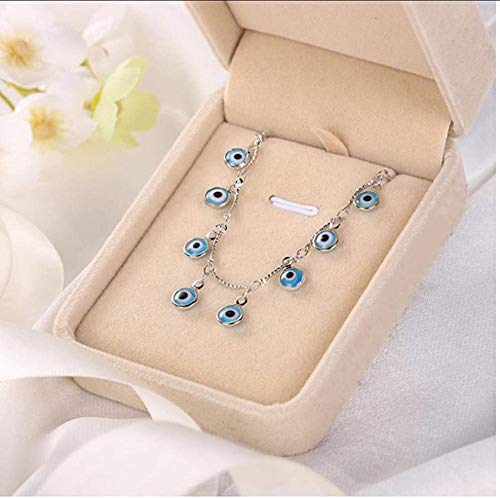 JSYHXYK Collar Moda Tricolor Ojos De Cristal Bohemio Estrella Gota Colgante Señoras Collar Artículos Joyería