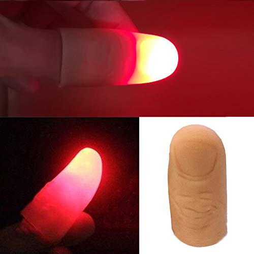 JTMM Lámparas LED para Dedos (3Packs / 6PCS) Thumbs Light, Magic Prop Party Bar Show Show Lamp, Magic Trick, Fake Finger, Herramienta de Juguete de Broma para Halloween