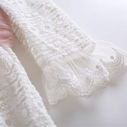 Ju petitpop Lajinirr Vestido de Encaje de Ganchillo con Banda de Encaje Colorete, Vestidos niñas celebración