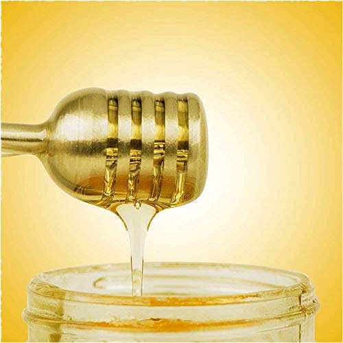 Juego de 2 cucharas de miel de acero inoxidable, para mezclar miel, café, té con leche, bebidas, etc.