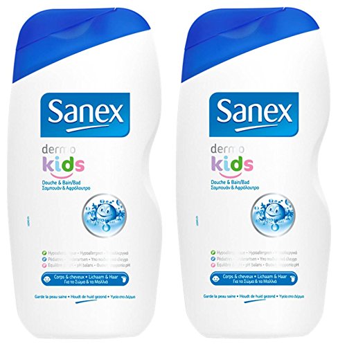 Juego de 2 geles Sanex de Ducha y baño Dermo Kids de 500 ml