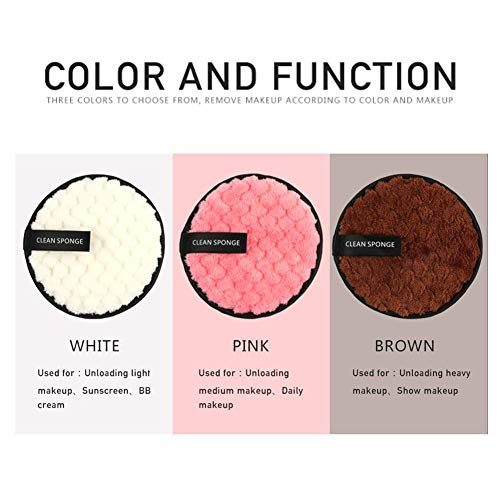 Juego de 4 almohadillas para quitar maquillaje, reutilizables, redondas, suaves, toallas de limpieza facial, lavables a doble cara, paño de microfibra multifunción.