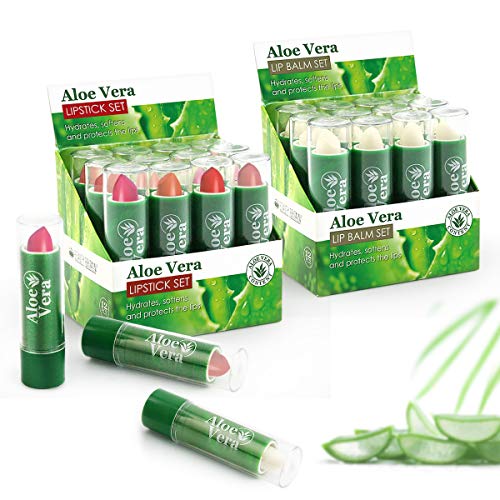 Juego de 72 pintalabios (36 pintalabios y 36 bálsamos labiales) con vitamina E