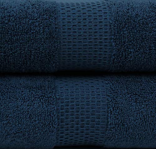 Juego de toallas de 8 piezas 100% algodón peinado de lujo, paquete de toallas de calidad premium para baño, gimnasio, hotel, spa y toalla de mano de viaje, toalla de cara, toallas de baño