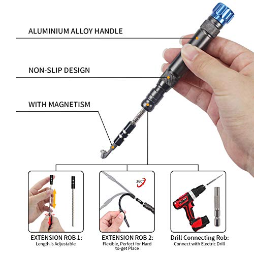 Juego Destornilladores Precisión, Faireach Kit de Herramientas de Reparación Profesional 135 en 1 Actualizado con Estuche, Kit Destornilladores Electricista