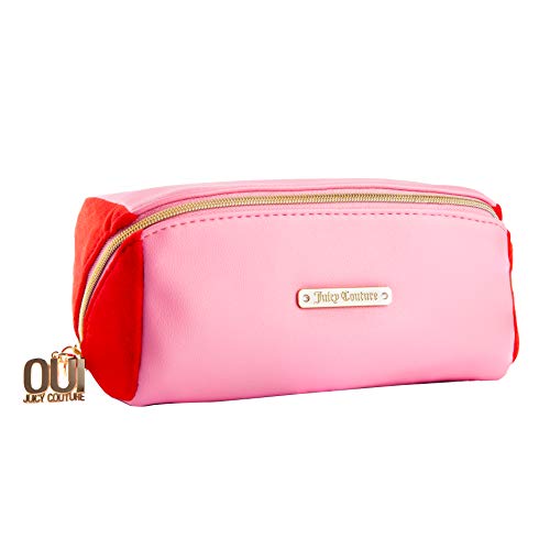 Juicy Couture OUI - Bolsa de maquillaje (20 x 9 x 9 cm), color rosa y dorado
