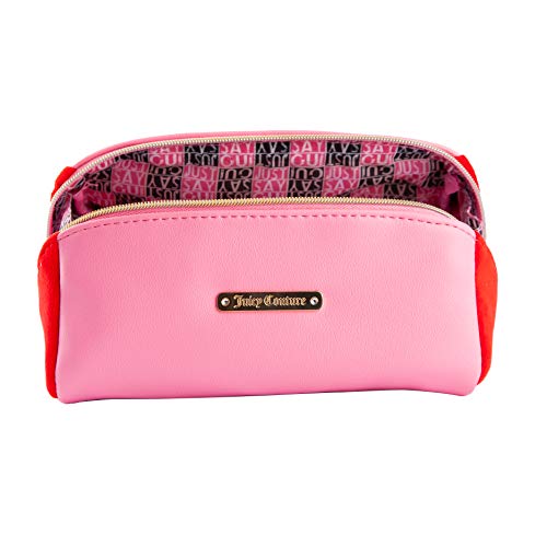 Juicy Couture OUI - Bolsa de maquillaje (20 x 9 x 9 cm), color rosa y dorado