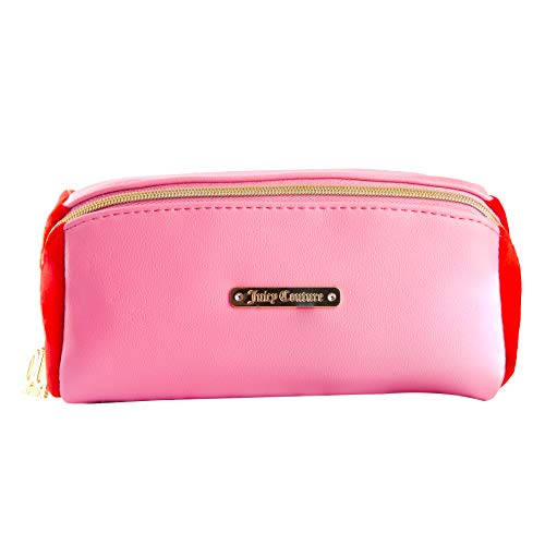 Juicy Couture OUI - Bolsa de maquillaje (20 x 9 x 9 cm), color rosa y dorado