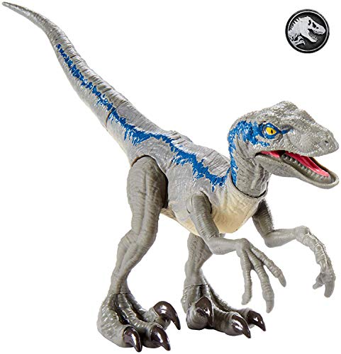 Jurassic World Dino-crías Velociraptor Blue, huevo de dinosaurio de juguete (Mattel GCR55)