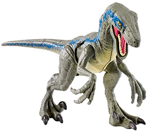 Jurassic World Velociraptor "Blue", dinosaurio de juguete (Mattel FNB33)