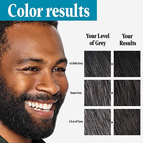 Just for Men Brush Gel de Color para Bigote, Barba & Patillas, Negro Intenso, M-60, 1 paquete