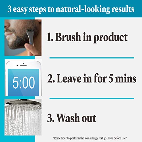 Just for Men Brush Gel de Color para Bigote, Barba & Patillas, Negro Intenso, M-60, 1 paquete