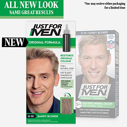 Just for Men - Champú con coloración para hombre (60 ml), color rubio