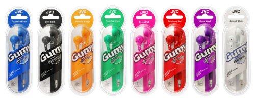 JVC HA-F160-G-E Gumy - Auriculares de botón, color verde
