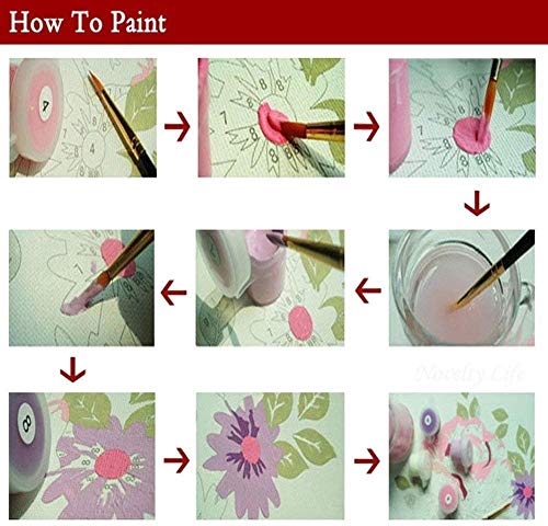 JWFJF Pintar por numeros Adultos Belleza Abstracta y pájaros Pintura al óleo de Bricolaje Lienzo niños y Principiante Paint Pintura decoración del hogar Arte Regalo 40x50 cm(Sin Marco)