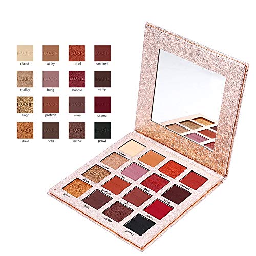 JWR 16 Colores Paleta de Sombra de Ojos Maquillaje Sombra de Ojos Mate Brillo Brillo Pigmentado Smoky Balm Cosmética