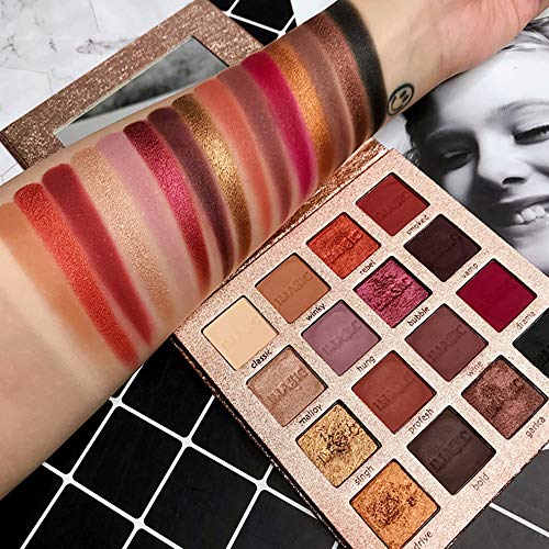 JWR 16 Colores Paleta de Sombra de Ojos Maquillaje Sombra de Ojos Mate Brillo Brillo Pigmentado Smoky Balm Cosmética