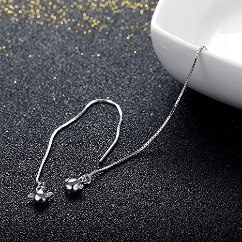 KAD un par de pendientes pequeños y exquisitos Pendientes de ángel Pendientes Mujer 's/Acero inoxidable/Hipoalergénico/Brillo plateado sin par/Como se muestra