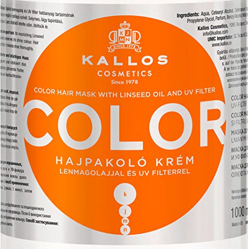 Kallos KJMN - mascarillas para el cabello (Mujeres, Cabello dañado, 1000 ml)