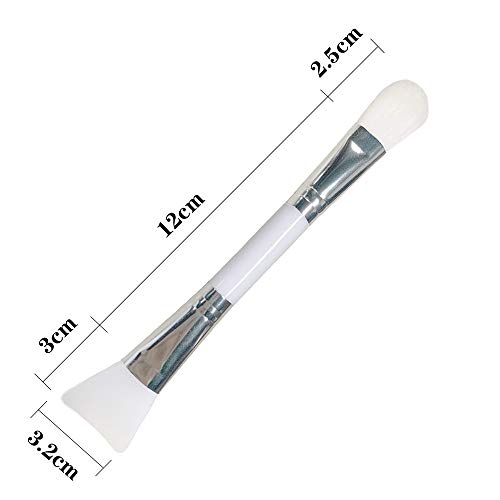 Kalolary 2 piezas Mascarilla Facial Mascarilla Premium Piel Cepillos Suaves Máscara Aplicador Máscara de Lodo Pincel de Mezcla Maquillaje Cosmético Herramientas de Silicona Pincel sin Pelo
