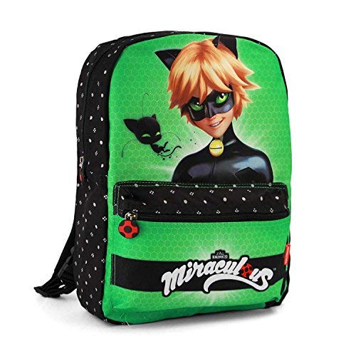 Karactermania Ladybug Cat Noir Transform, Mochila infantil reversible, 40 cm, Multicolor