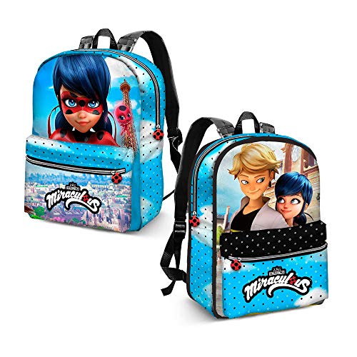 Karactermania Ladybug Courage Mochila Infantil, 31 cm, Azul