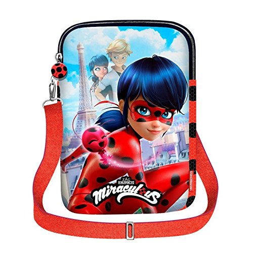 Karactermania Ladybug Marinette Bolso Bandolera, 28 cm, Rojo