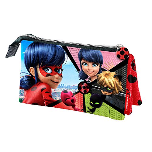 Karactermania Ladybug Split Estuches, 23 cm, Rojo, poliéster