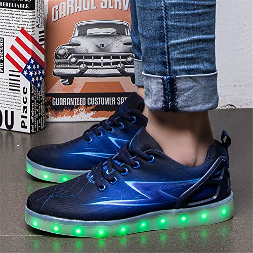 Kauson LED Zapatos Verano Ligero Transpirable Impermeable Bajo 7 Colores USB Carga Luminosas Parpadeo Deporte de Zapatillas con Luces Los Mejores Regalos para Niños Niñas Pareja Cumpleaños de Navidad
