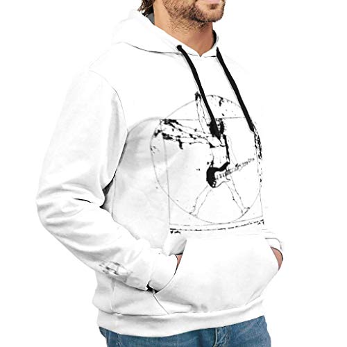 Kay Sam Sudaderas con Capucha para Hombre Uomo Vitruvian (1) Jersey Ligero con Bolsillo Frontal Novio Novia