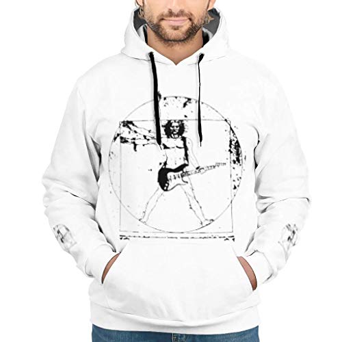 Kay Sam Sudaderas con Capucha para Hombre Uomo Vitruvian (1) Jersey Ligero con Bolsillo Frontal Novio Novia