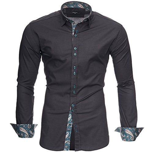 Kayhan Hombre Camisa Royal Paisley Grey (L)