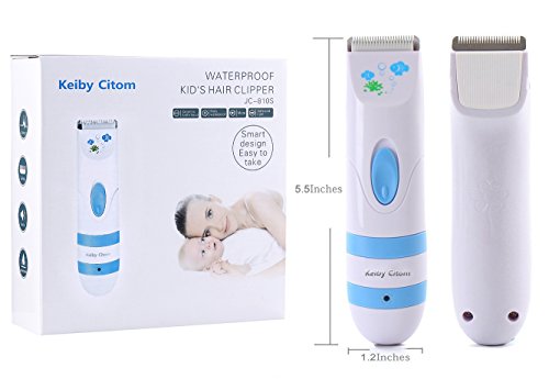 Keiby Citom Cortapelos Eléctricos para Bebé Niños - Impermeable Súper Silencioso - Inalámbricas Recargable Profesionales Pelo Clipper