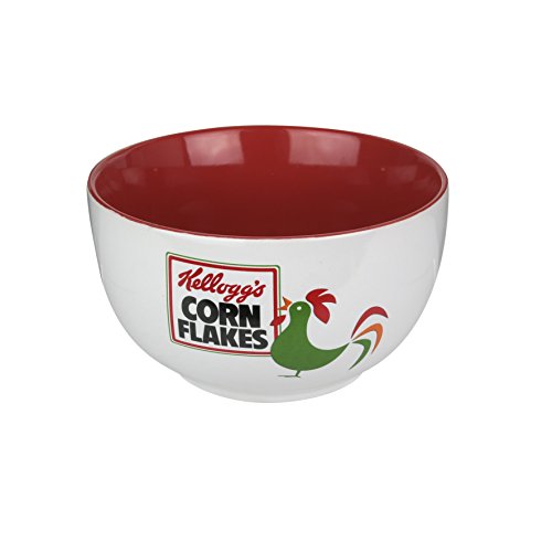 Kellogg's KG30553 - Cuenco Cereales, cer mica, Blanco, Rojo, 14 x 14 x 8 cm