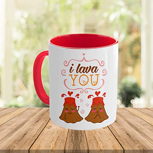 Kembilove Taza Graciosa Pareja - Taza de Desayuno I Lava You - Regalo Original de Taza de café con Frases graciosas - Regalo para Parejas, Enamorados, San Valentín