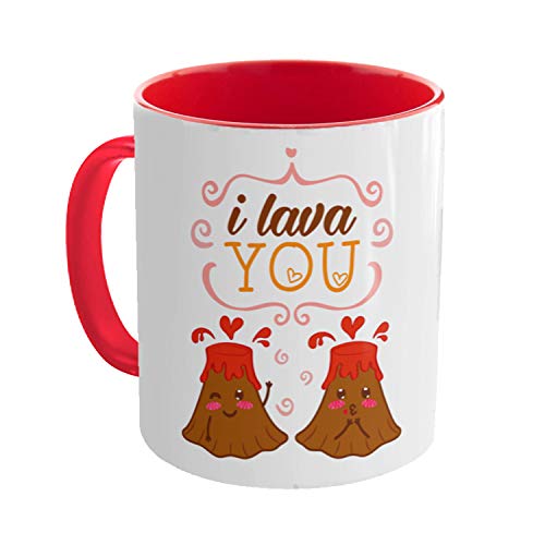 Kembilove Taza Graciosa Pareja - Taza de Desayuno I Lava You - Regalo Original de Taza de café con Frases graciosas - Regalo para Parejas, Enamorados, San Valentín