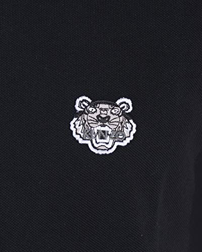 Kenzo Polo Negro Mini Tiger Hombre (XL)