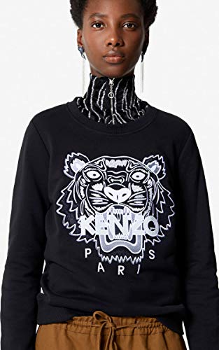 Kenzo Tiger 4X12SW705K09P18599 - Sudadera para mujer, color negro y blanco Negro XL