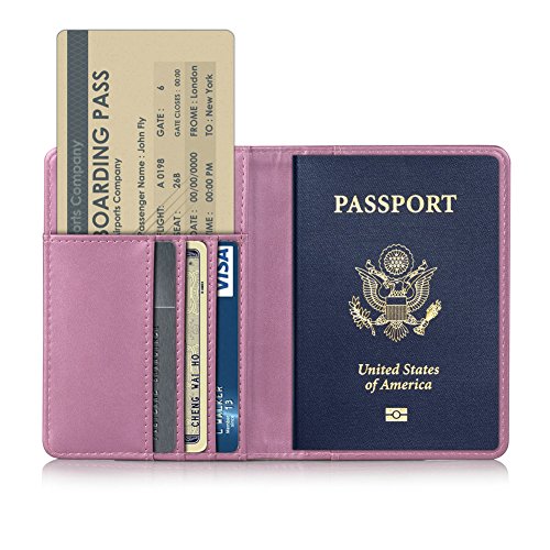 Kepuch Custer Funda para Pasaporte Passport,Slim Smart Cover Fundas Carcasa Case Protectora de PU-Cuero para Pasaporte Passport - Rojo
