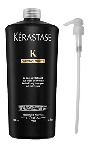 Kerastase Chronologiste Coffret Set Tecnico Masque Creme de Regeneration 500ml + 15 Monodosis Perlas de Caviar de 8ml cada + Shampoo Bain Revitalisant 1000ml + 1 Dosificador Pump