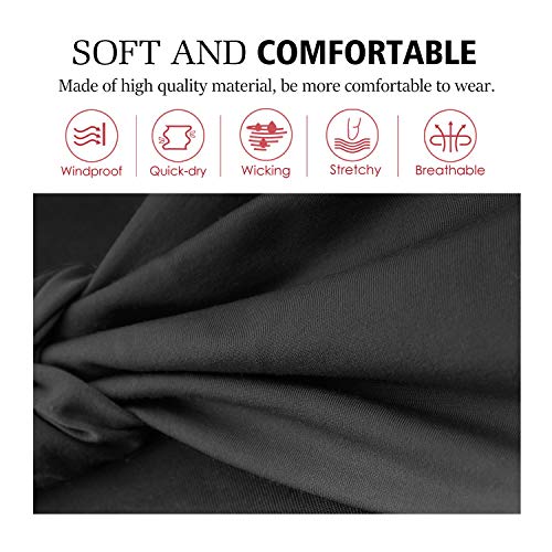 KEREITH 3 unidades de diadema deportiva para mujer, banda para el sudor, para ciclismo, correr, caminar, hombres y niñas, Talla única, wide headband in grey and black 3pack