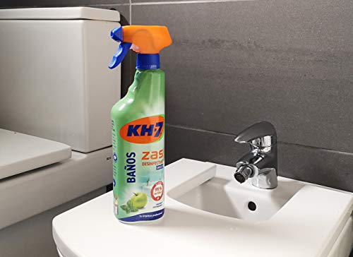 KH-7 Limpiador Baños y Desinfectante - Desinfección sin lejía - Aroma a manzana y hierbabuena - 4 Recipiente de 750 ml