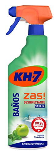 KH-7 Limpiador Baños y Desinfectante - Desinfección sin lejía - Aroma a manzana y hierbabuena - 4 Recipiente de 750 ml