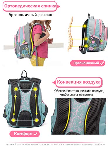 Kids Baby Cut Cartoon School Bags Nylon Ortopedia Impermeables Niños Mochilas de Primaria para Niñas 2