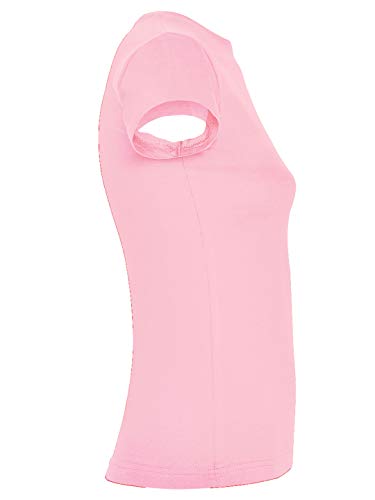 Killer Whale Camiseta Mujer Manga Corta Algodón Básica (Rosa Claro, S)