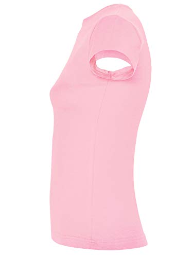 Killer Whale Camiseta Mujer Manga Corta Algodón Básica (Rosa Claro, S)