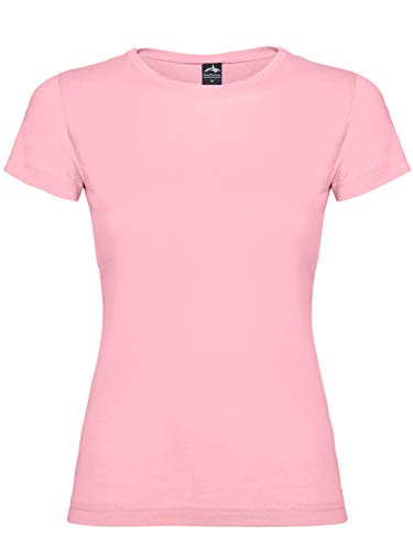 Killer Whale Camiseta Mujer Manga Corta Algodón Básica (Rosa Claro, S)