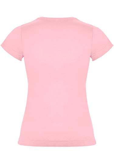 Killer Whale Camiseta Mujer Manga Corta Algodón Básica (Rosa Claro, S)